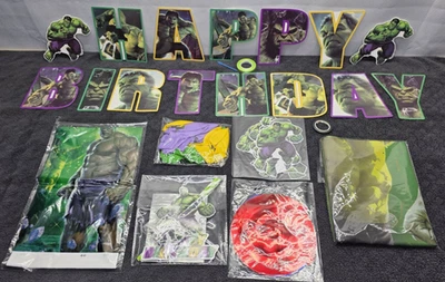 Hulk Cumpleaños Fiesta Decoraciones Banner Telón de Fondo Mantel Pastel Cupcake Toppers Foto 1 de 4