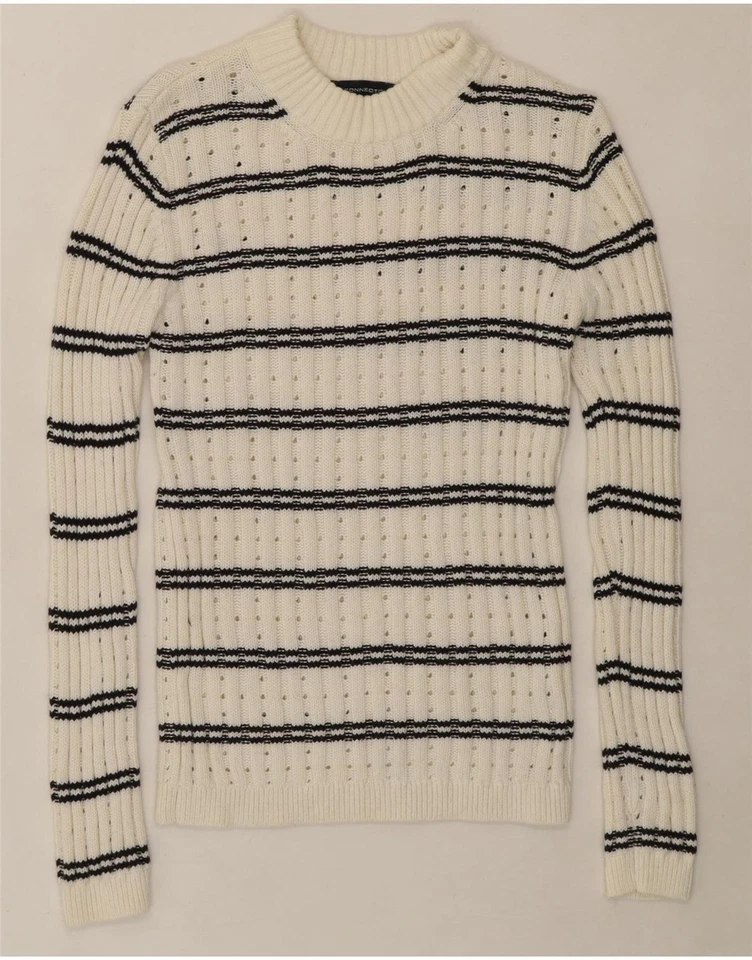 Suéter jersey cuello redondo FRENCH CONNECTION para mujer Reino Unido 14 grande blanco AY04 Foto 1 de 3