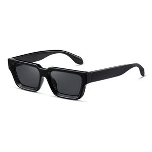 Rectangle Sunglasses for Women Men Trendy Retro 90s Small Square Sun Glasses ... - Picture 1 of 7