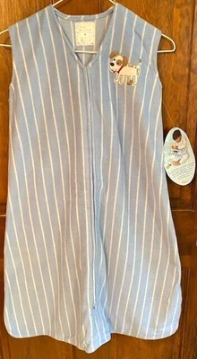 New! Halo SleepSack Sz. X-Large (18-24 mos./26-36 lbs.) Blue Stripe Dog-Fleece - Image 1 of 4