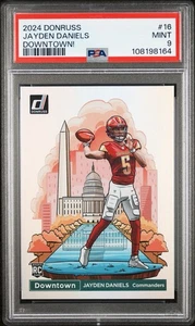 2024 Panini Donruss - Downtown! Jayden Daniels #16 (RC) PSA 9 - Bild 1 von 3