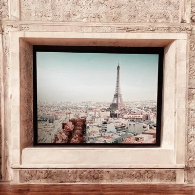 Obra de arte en lienzo Torre Eiffel grande marco de horizonte de la ciudad de París impresión de arte decoración de pared Foto 1 de 4