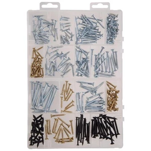 SteelWorks 130280 Brass/Steel Flat Head Phillips Wood Screw Assortment #6 to #8 - Picture 1 of 1