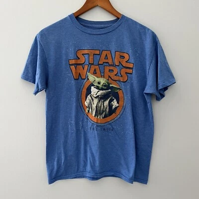 Mad Engine Shirt Youth 2XL XXL (18) Blue Star Wars Yoda The Child T-Shirt Boys - Image 1 of 4