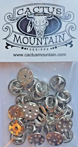 25 Pin Back Clasps butterfly clutch Silver new condition frogs keepers - Picture 1 of 5