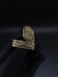 Dragón de oro japonés Fuchi y Kashira para Wakziashi, período Edo antiguo B098 - Imagen 1 de 14