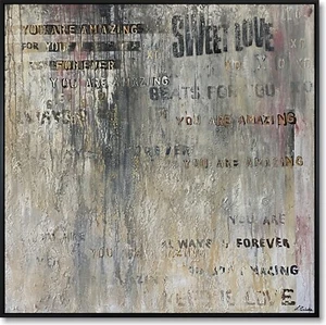 Original Painting Abstract Acrylic Grey Mixed Media Wall Art 32"x32" - Picture 1 of 13