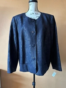 Nueva con etiquetas Chaqueta Formal Talbots Azul Mezcla de Algodón Botones Frontal Talla 18W - Imagen 1 de 5