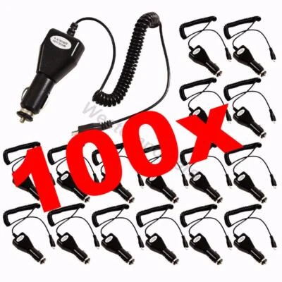 100x Black Micro USB Car Charger For Samsung Galaxy LG HTC Android Charger Foto 1 de 4