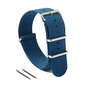 New High Quality Men's Wrap-Around Canvas Nylon Watch Strap Band 18mm 20mm 22mm - Picture 1 of 9