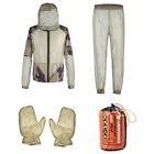 Anti Mosquito Suit Yarn Adjustable Buttons Bug Clothing Gloves Durable