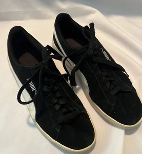 Größe 10 - Puma Suede Classic 21 schwarz weiß gebraucht - Bild 1 von 11