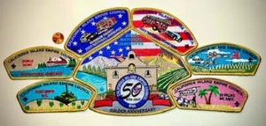BSA CALIFORNIA INLAND EMPIRE OA 127 2023 JAMBOREE 7-PATCH SET AIR FORCE 50 MADE! - Picture 1 of 3
