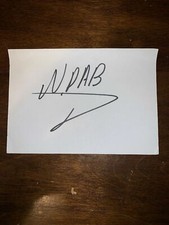 NIKOS DABIZAS - SOCCER - AUTOGRAPH SIGNED - INDEX CARD -AUTHENTIC -C2453