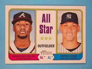 2023 Topps Heritage "All-Star" Aaron Judge Ronald Acuna Jr Braves Yankees #336 - Foto 1 di 2