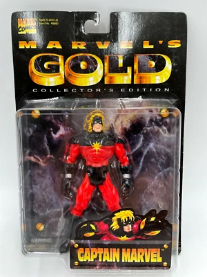 Figura Capitana Marvel Oro Marvel Edición Coleccionista  Foto 1 de 4