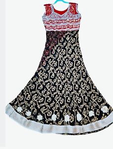 Women's Indian Pakistani Party wear Sequin Handmade Anarkali Kurti Pant Set Sale