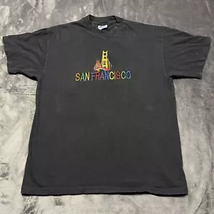 Vintage San Francisco besticktes T-Shirt Größe L Einzelnaht - Bild 1 von 4