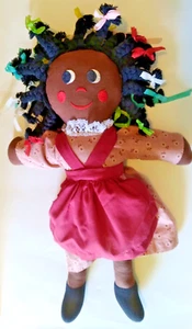 Vintage GAMBINA Doll Nikki Plaited Hair In Ribbons Folk Art USA - Picture 1 of 6