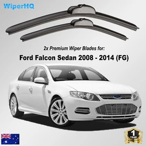 Ford Falcon Sedan 2008 - 2014 Premium Wiper Blade Replacement Set 22" + 20" Pair - Picture 1 of 7