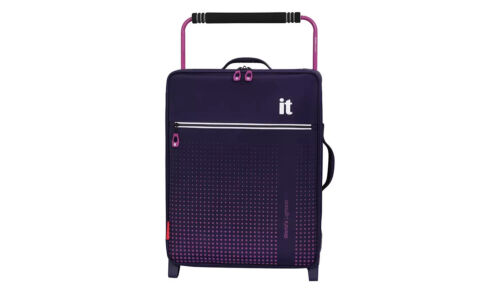 iT Luggage Worlds Lightest 2 Wheel 35L Cabin Suitcase Luggage Purple 8726977 N