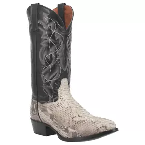 DP3036 Dan Post Herren Manning Python Cowboystiefel - natürlich/schwarz NEU - Bild 1 von 12