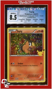 McDonald's Collection 2021 Tepig Confetti Holo 13 CGC 8.5 - Subgrades - Picture 1 of 2