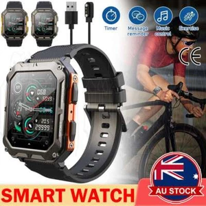 Indestructible Smart Call watch Rugged Tactical Smartwatch Heart Rate - Picture 1 of 15