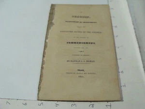 ORIGINAL - ORATION - 1825 - commencement Nathan S S Beman - MIDDLEBURY  - Picture 1 of 10