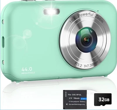 Digitalkamera 1080P 44MP Fotokamera 16X Digitalzoom Kamera, Vlogging Fotoapparat - Bild 1 von 4