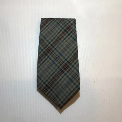 Pendleton Vintage Plaid Short Wide Virgin Wool Men Necktie - Image 1 of 4