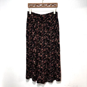 American Eagle Floral Wide Leg Pants Casual Relaxed Fit Pull On Colorful Women L - Picture 1 of 7
