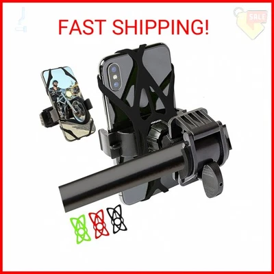 Mongoora Soporte para teléfono para bicicleta y motocicleta - Soporte para teléfono celular GPS para mango de bicicleta Foto 1 de 2