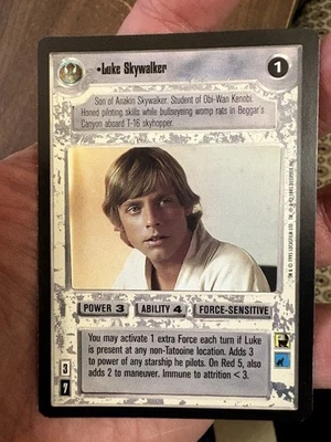 HP Star Wars Luke Skywalker Decipher CCG Premiere Limited BB SWCCG Rare Wow ! - Image 1 of 2