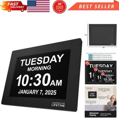 Elegante reloj de demencia de pantalla grande con fácil configuración y soporte multilingüe Foto 1 de 4