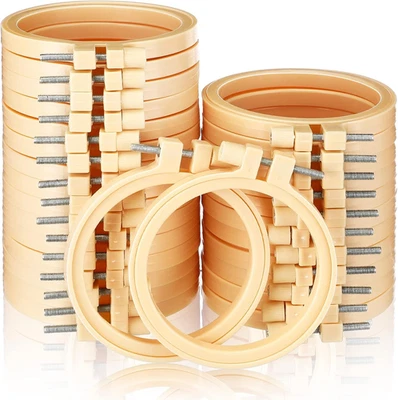 100 Small Embroidery Hoop Bulk 3 Inch Plastic round Circle Cross Stitch Embroide - Image 1 of 4