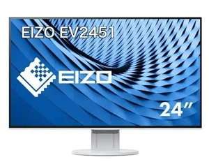 EIZO FlexScan EV2451 23.8 Inch White Monitor HDMI DisplayPort 1920x1080 - Picture 1 of 7