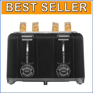 Auto Shut-Off Stylish 4 Slice Toaster for Bagels, with Removable Crumb Tray - Picture 1 of 12