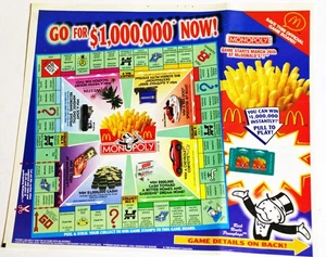 McDonald’s Millionaire Monopoly Vintage 90's Official Game Board New Unused 1998 - Picture 1 of 8