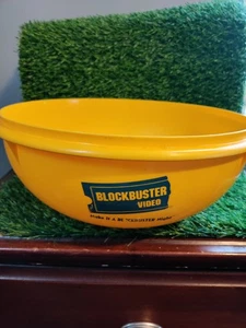 Vintage Tupperware Blockbuster Video große gelbe Popcornschüssel ohne Deckel  - Bild 1 von 5