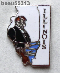 ⭐ILLINOIS USA STATE  VEST JACKET HAT TAC BIKER PIN - Picture 1 of 1