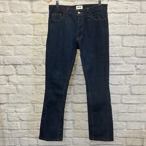Jeans uomo bootcut Crew 34x32,5 come nuovo indaco scuro bottoni mosca made in USA - Foto 1 di 11