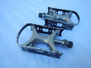 Suntour XC Compe Vintage Mountain Bike Platform Pedals Old School USED - Picture 1 of 5