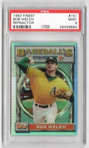 Bob Welch A's 1993 Finest Refractor #151 PSA 9 come nuovo x664 - Foto 1 di 2