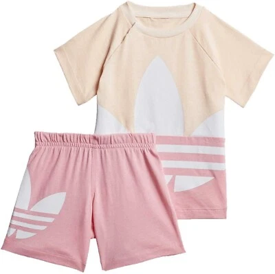 COMPLETINO BAMBINA  ADIDAS LARGE TREFOIL SHORT TEE SET- GD2651 - Immagine 1 di 4