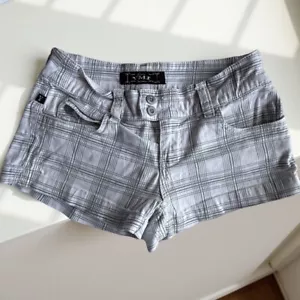 YMI karierte weiß/graue niedrige Damenshorts, Größe 5 - Bild 1 von 11