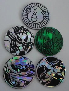 (5) POKEMON Holo Plastic Coins - Picture 1 of 1