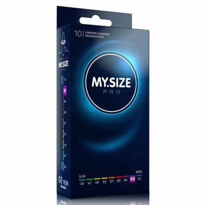 Condones grandes My Size PRO 69 mm de ancho *XL XXL King Magnum Wider* CAJA de 10 Foto 1 de 4