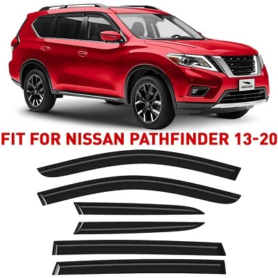 Protetores de chuva viseiras de ventilação sombra para 2013-2020 Nissan Pathfinder PROVA DE QUEBRA - Imagem 1 de 4