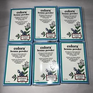 Colora Henna Powder Hair Color Mahogany 2oz SIX PACK - Picture 1 of 2